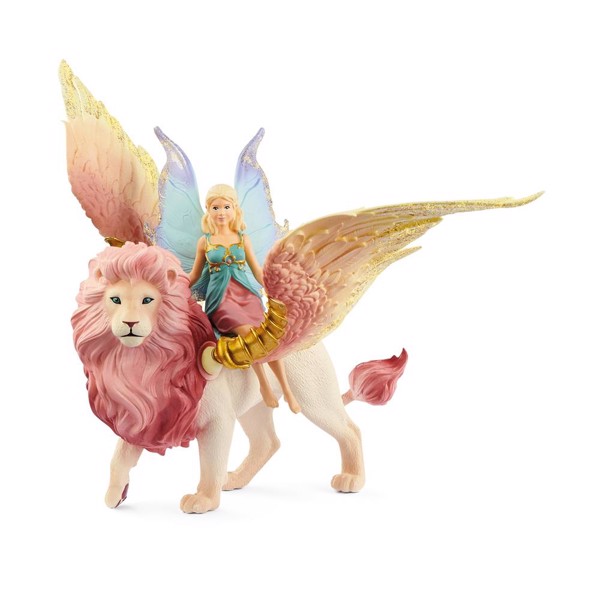 Schleich Fairy in Flight on Winged Lion – Schleich