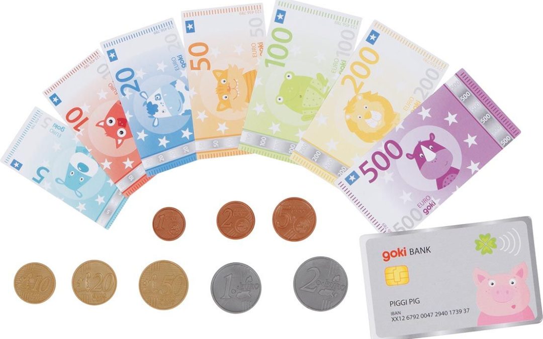 Legepenge (euro) med dyremotiver