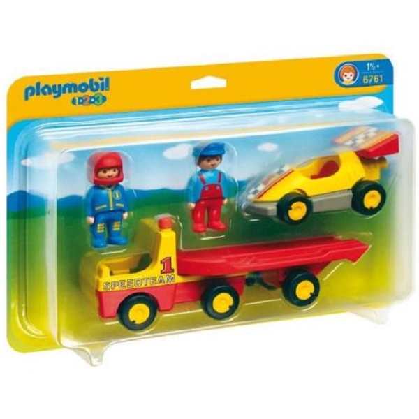 Playmobil 123 1.2.3 Bjærgningskøretøj med racerbil – PL6761 – PLAYMOBIL 1.2.3