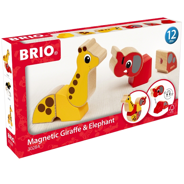 Brio Magnetisk elefant og giraf – BRIO