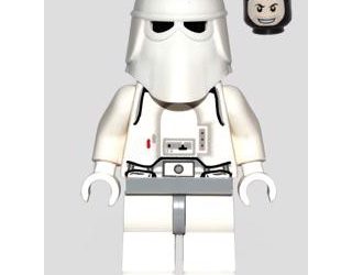 LEGO Star Wars Snowtrooper, Light Bluish Gray Hips, White Hands, Printed Head