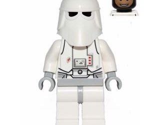 LEGO Star Wars Snowtrooper, Light Bluish Gray Hips, Light Bluish Gray Hands, Printed Head, Torso Back Printing
