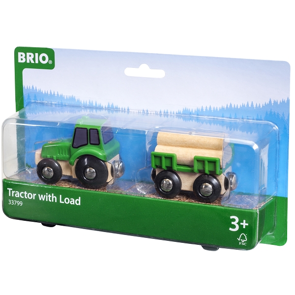 Brio Traktor m/vogn og tømmer – 33799 – BRIO