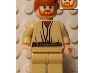 LEGO Star Wars Obi-Wan Kenobi, beige ben, med headset