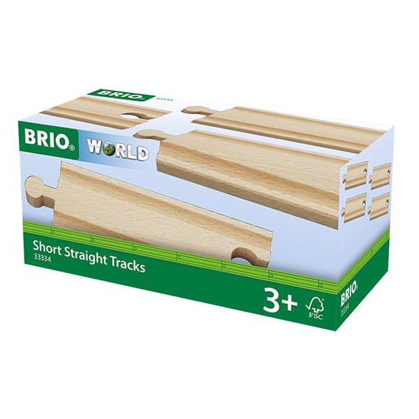 Brio Lige skinner, korte – 33334 – BRIO togskinner