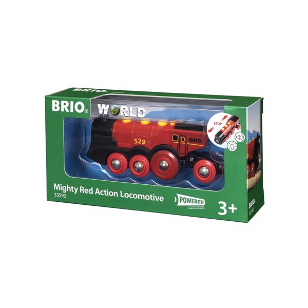 Brio Rødt lokomotiv, batteridrevet – 33592 – BRIO Tog