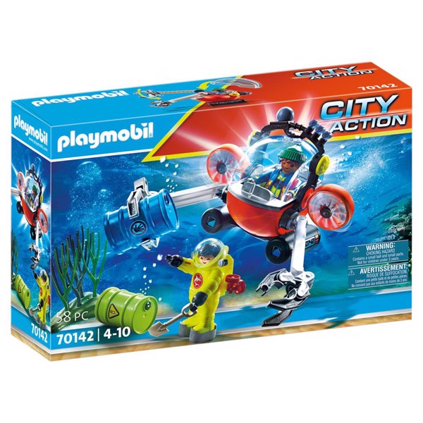 Playmobil City Action Skibsredning: Miljøindsats med dykkerskib – PL70142 – PLAYMOBIL City Action