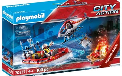 Playmobil City Action Brandberedskab med helikopter og båd – PL70335 – PLAYMOBIL City Action