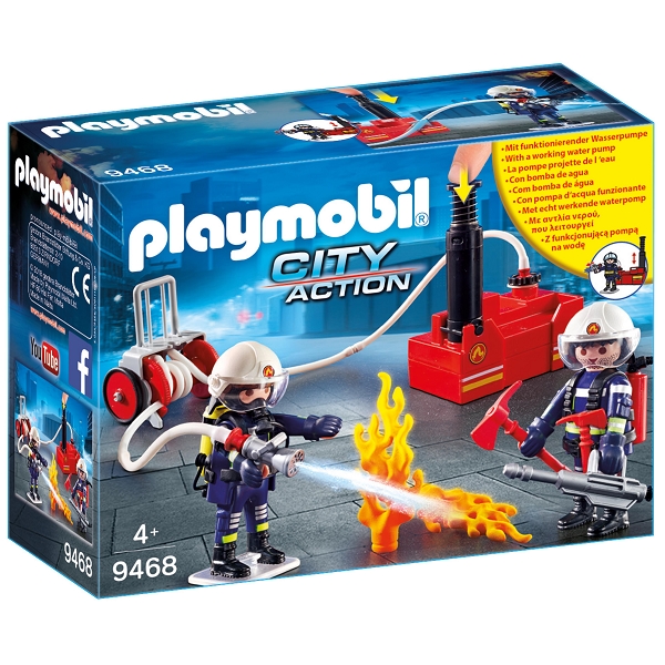 Playmobil City Action Brandmænd med vandpumpe – 9468 – PLAYMOBIL City Action