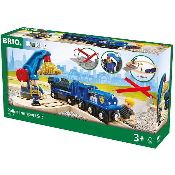 Brio Togbane, politi- og guldtransport – 33812 – BRIO Tog